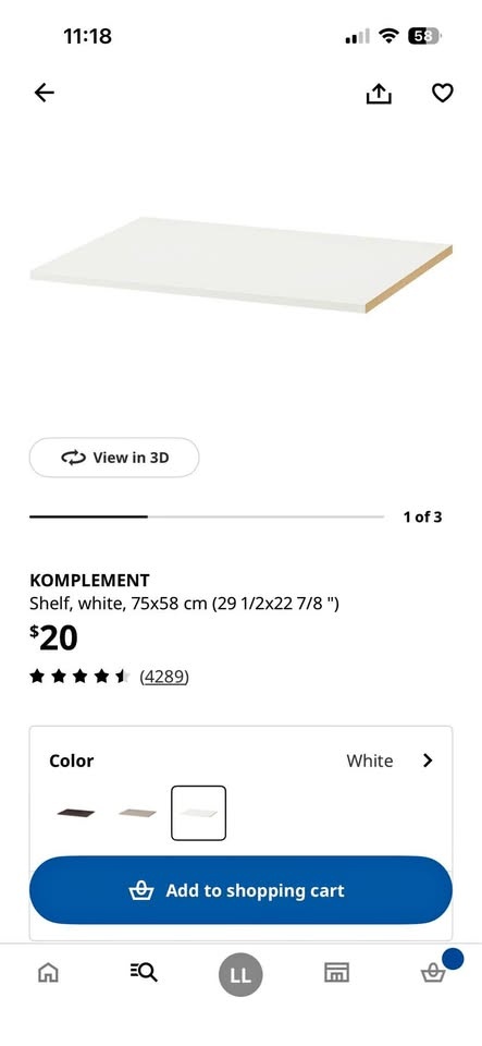 IKEA kompliment shelf