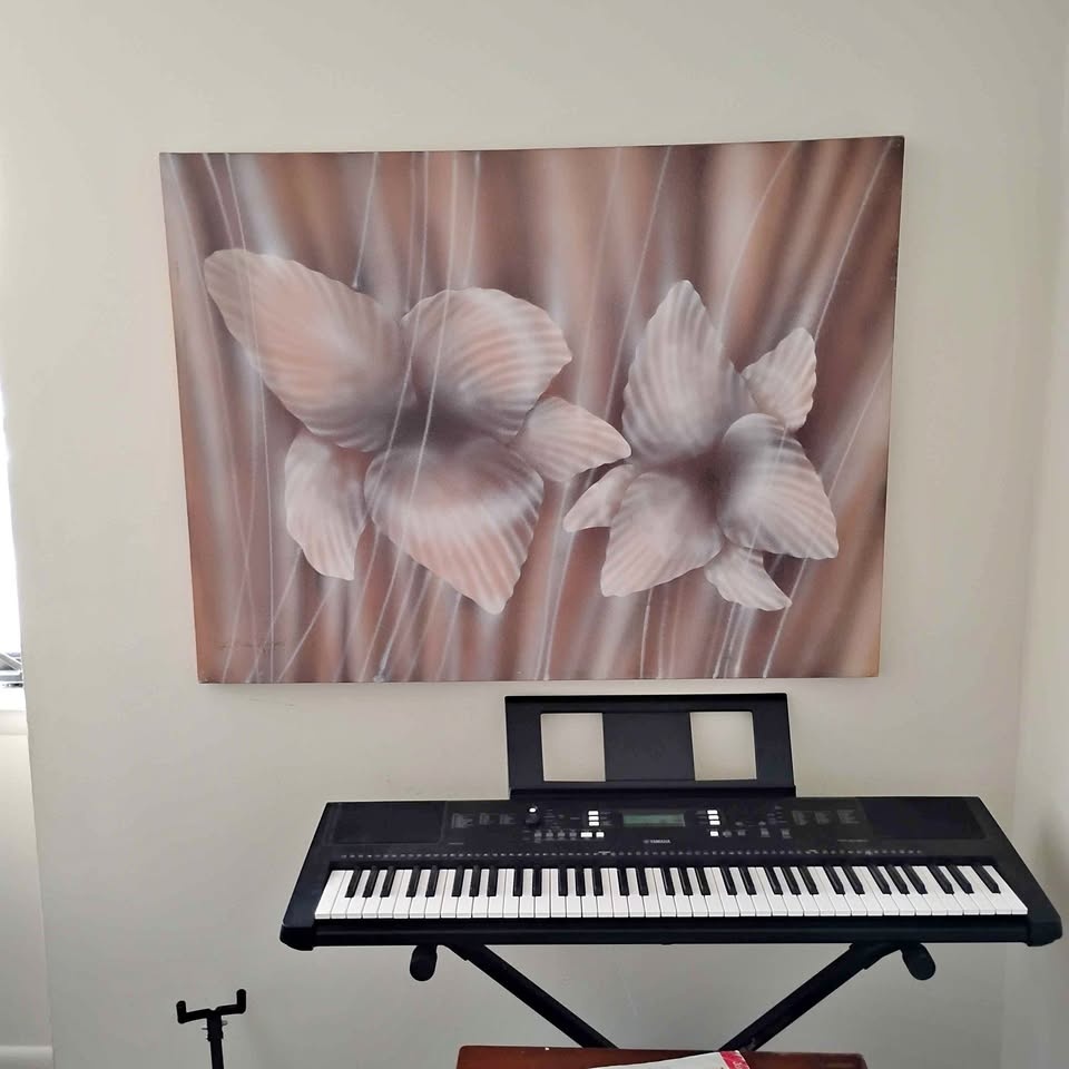 Abstract Floral Canvas Painting