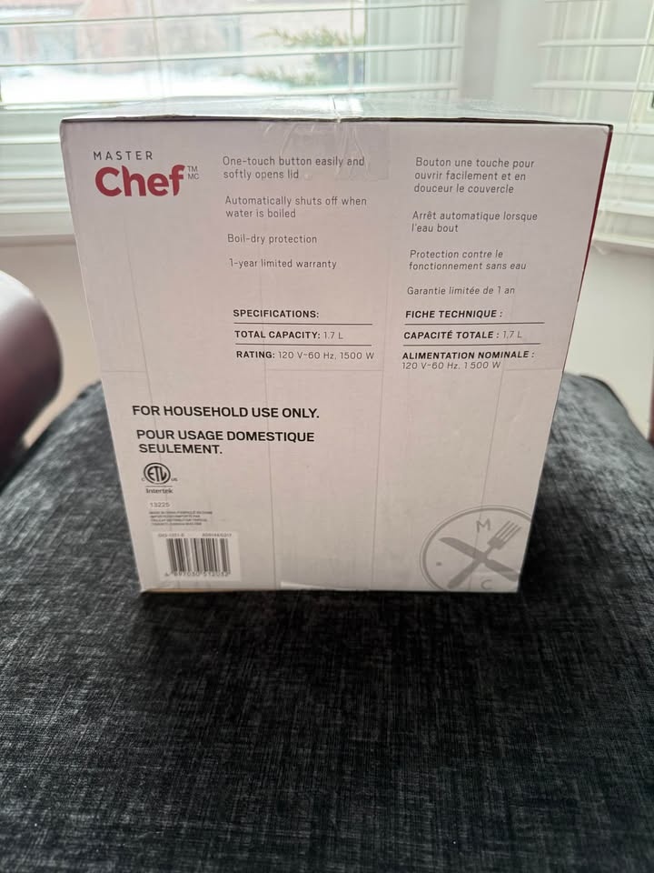 Brand New Master Chef 1.7L Electric Kettle - photo 3