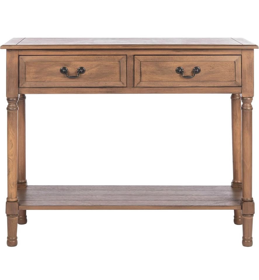 Brand New Safavieh Primrose 2-Drawer Brown Console Table - photo 2