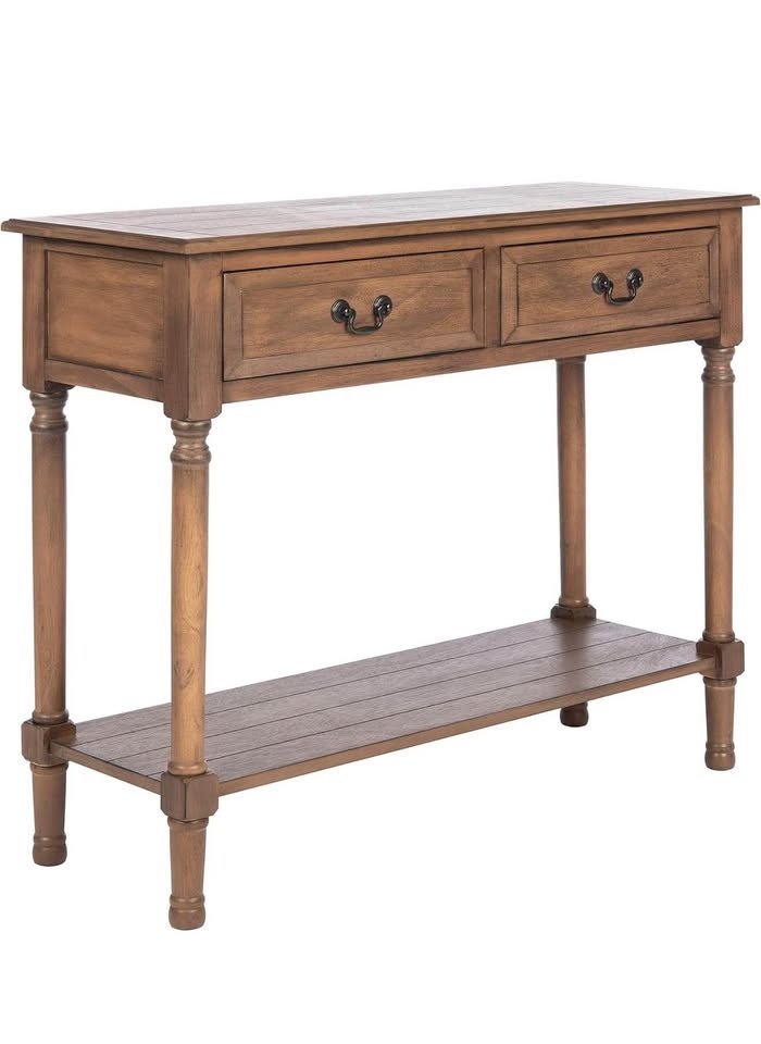Brand New Safavieh Primrose 2-Drawer Brown Console Table - photo 3