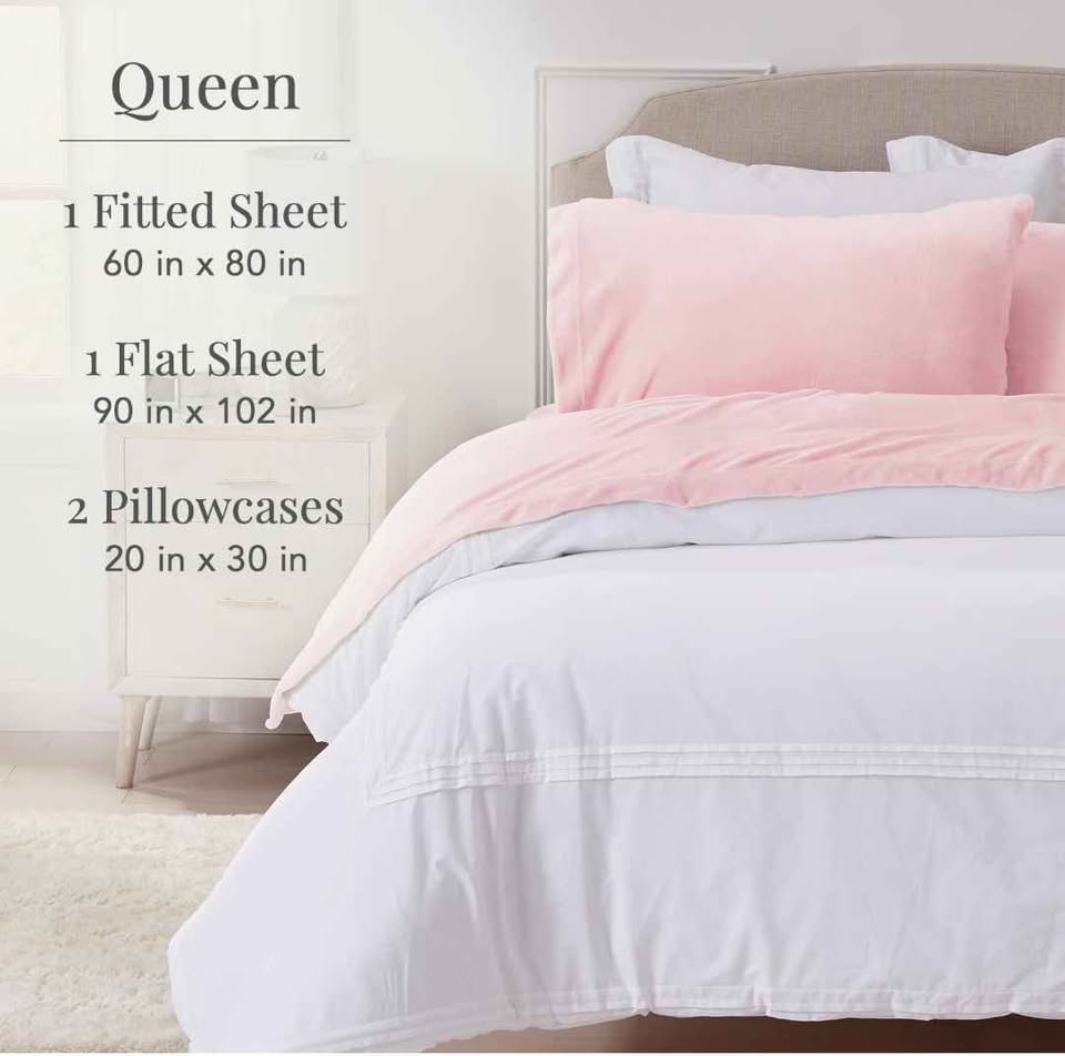 Pink plush Queen Sheet Set - photo 3