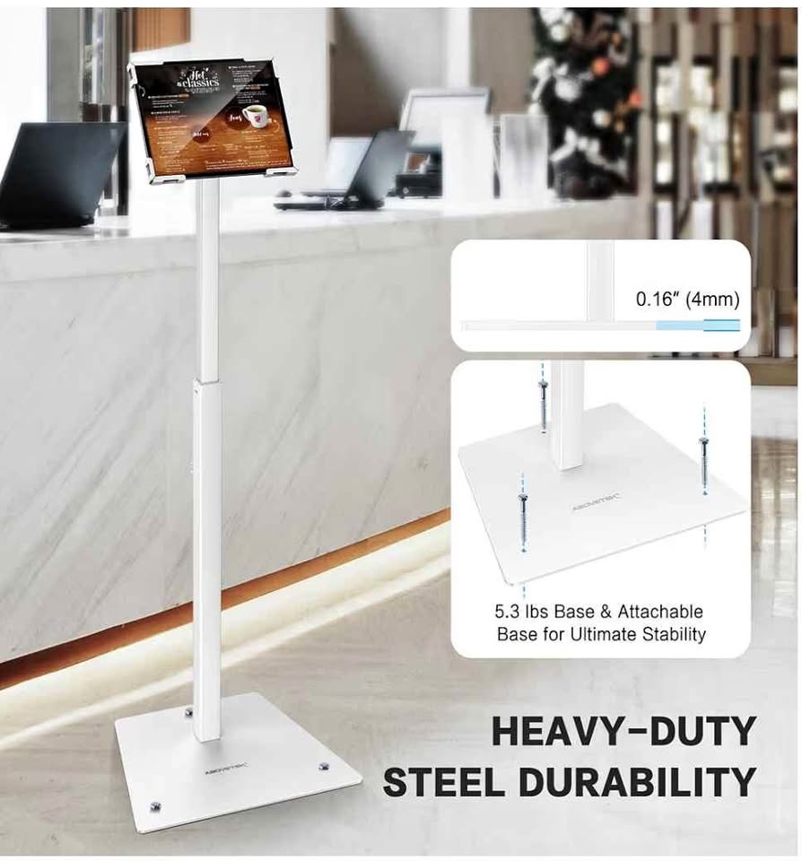 Adjustable Tablet Floor Kiosk