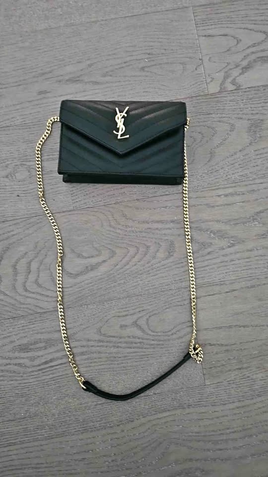 Saint Laurent Cassandre Envelope Chain Wallet