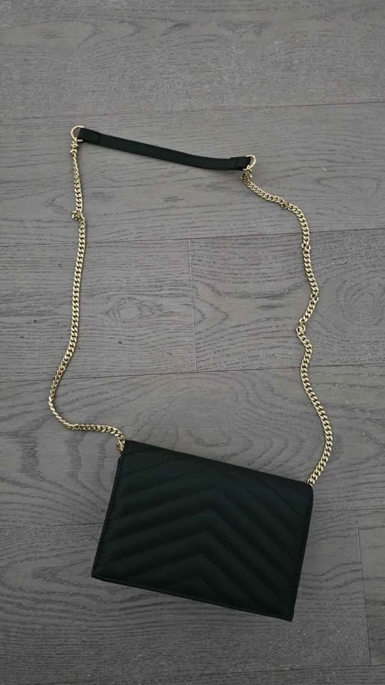 Saint Laurent Cassandre Envelope Chain Wallet - photo 2