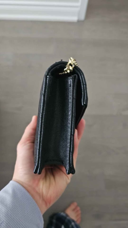 Saint Laurent Cassandre Envelope Chain Wallet - photo 3