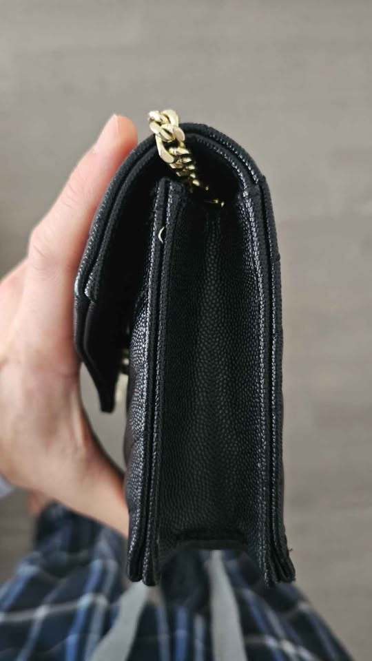 Saint Laurent Cassandre Envelope Chain Wallet - photo 4