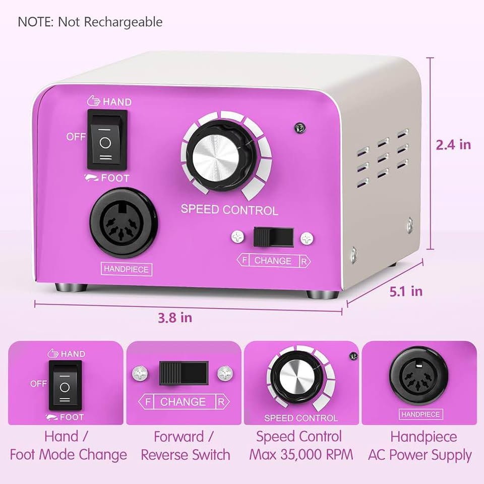 Professional Nail Salon E-File Drill Machine - photo 4