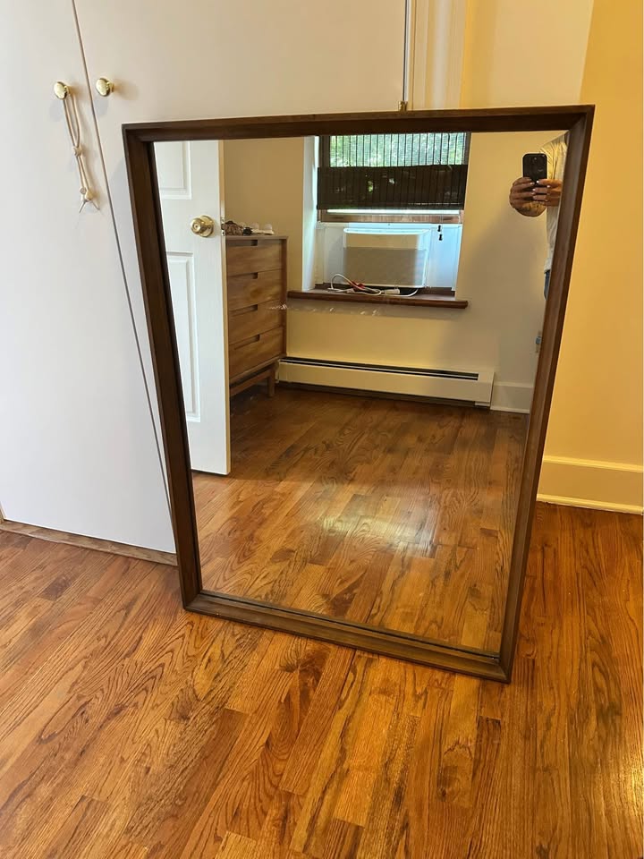 Nice big wood mirror - photo 2