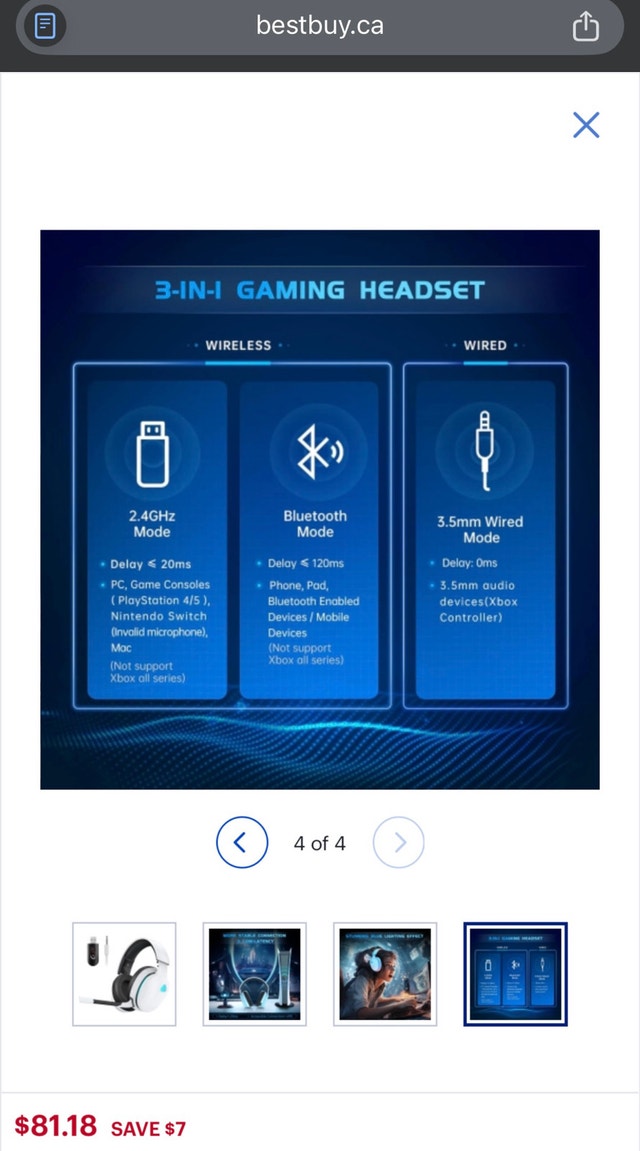 Gtheos Wireless Gaming Headset - New - Open Box - photo 5