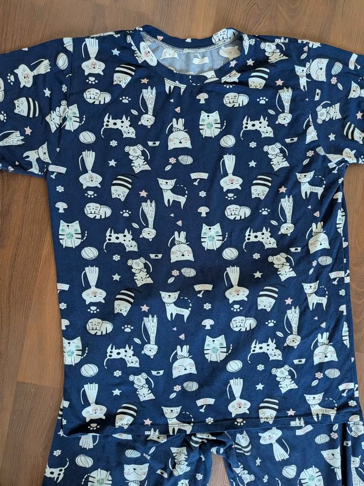 Women's 2 pcs Cat Print Super Comfy PJ Set - photo 2