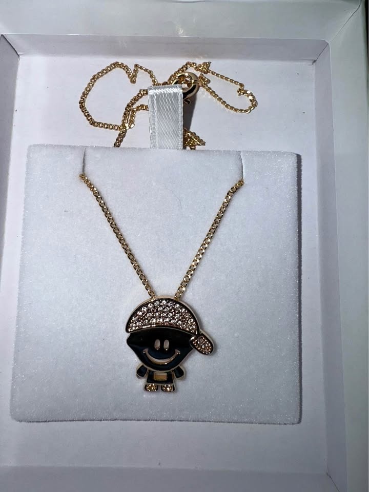 18K Gold Filled Boy Pendant necklace 16 in. Long