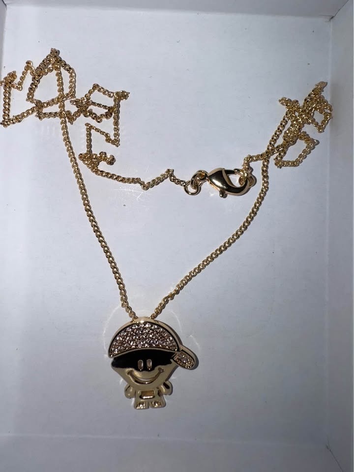 18K Gold Filled Boy Pendant necklace 16 in. Long - photo 3