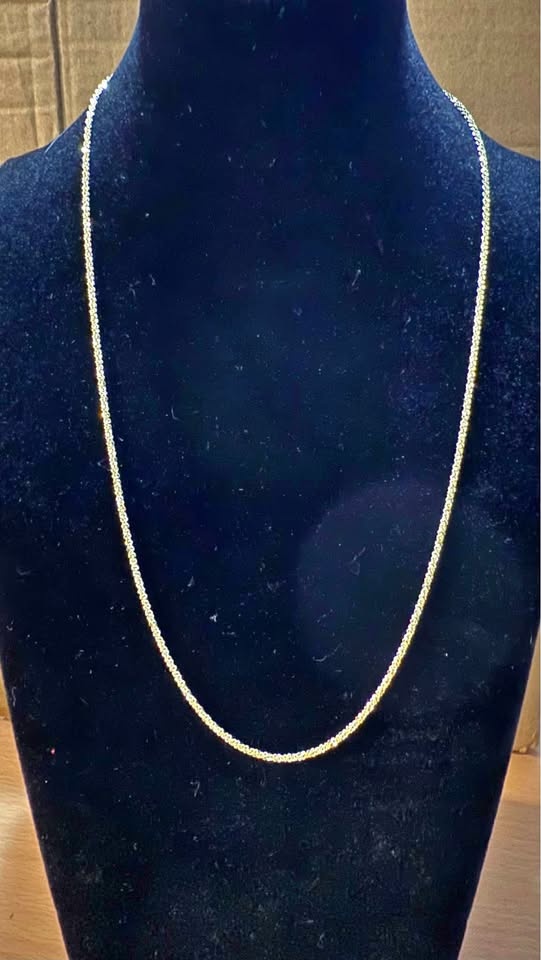 20 In Gold over silver Twisted rock Necklace