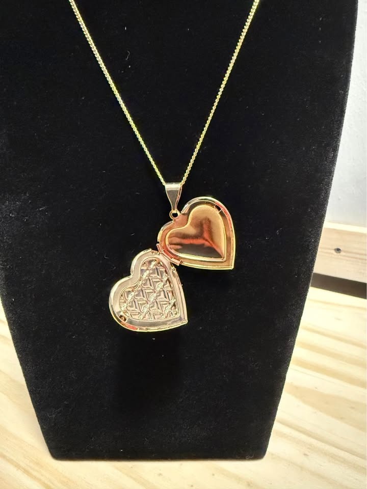 20in 18k Gold fill Miami Cuban heart locket - photo 2