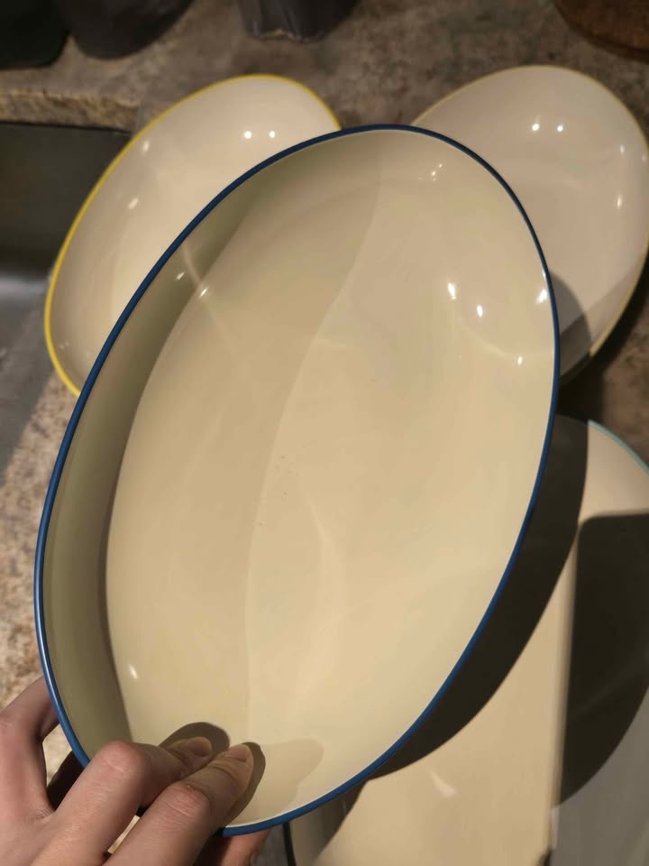 Francfranc Oval Plates Set 6pc Pastel Colors Microwave Safe - photo 4
