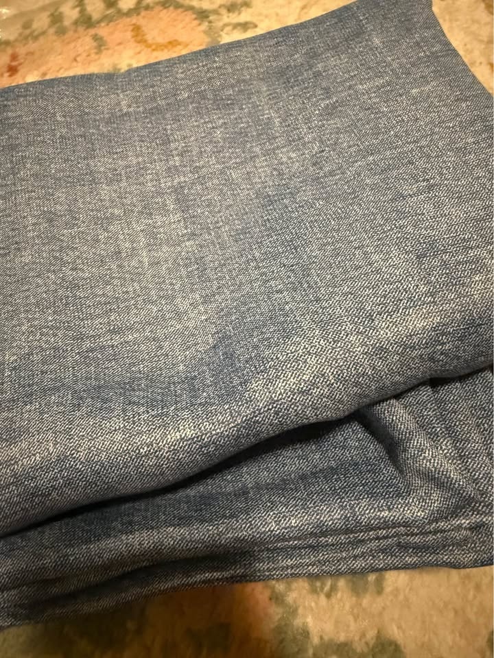 4 Brand New Curtain Panels (Navy & White Textured) - photo 2