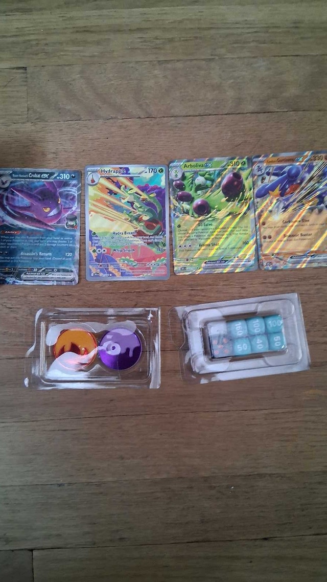694 Assorted Pokemon Bulk Cards with Coins and Dice - photo 2