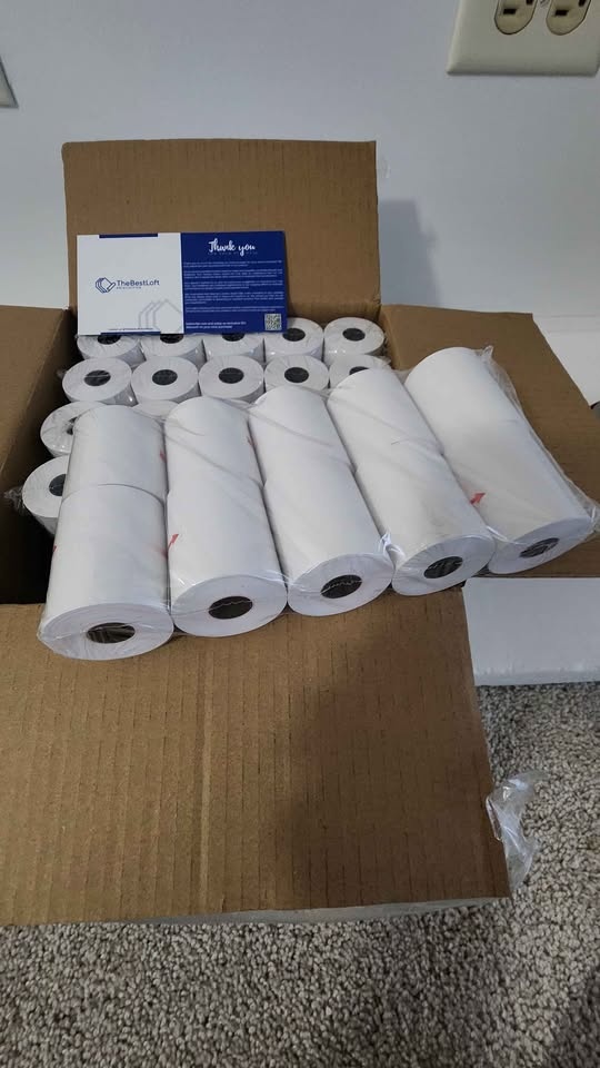 Thermal Paper Rolls Size 2 1/4 x 85 (57mm x 47 mm) - 50 Rolls - photo 2