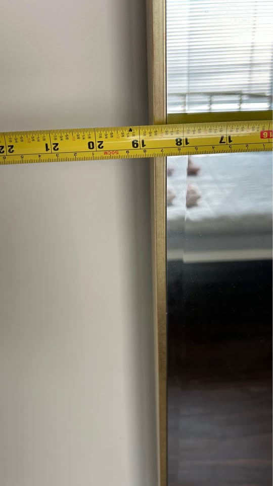 Long Easel Mirror Gold Frame - photo 3