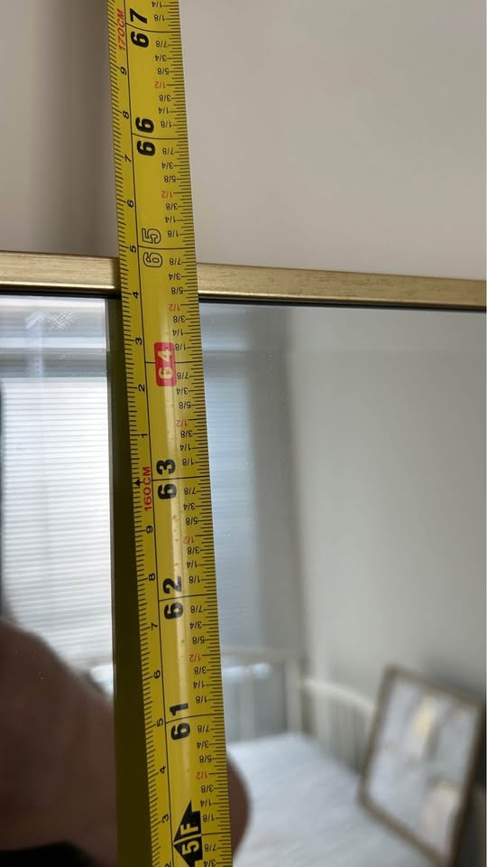 Long Easel Mirror Gold Frame - photo 4