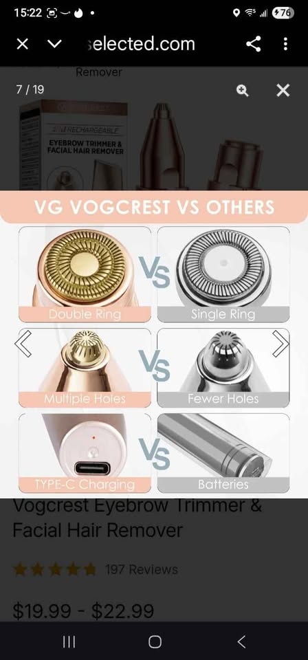 Vogcrest Eyebrow Trimmer & Facial Hair Remover - photo 2