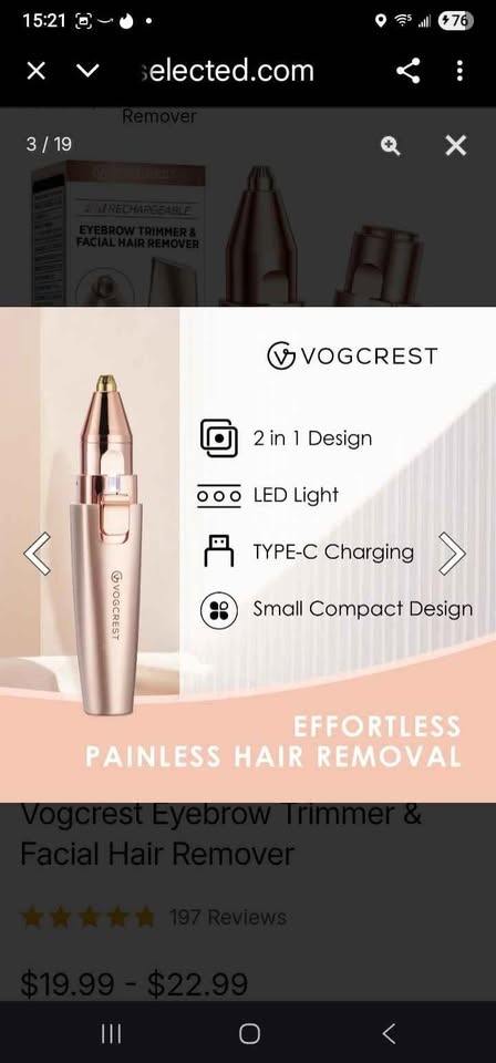 Vogcrest Eyebrow Trimmer & Facial Hair Remover - photo 3