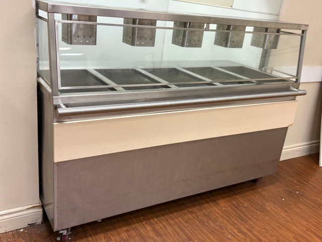 (2 Units) Commercial Hot Food Serving Line w/ Sneeze Guard