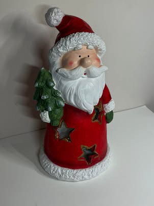 17” National Tree Co. Lighted Santa Figurine