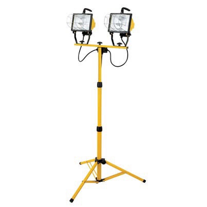 NOMA Twin-Head Halogen Work Light w/ Tripod – 1000W