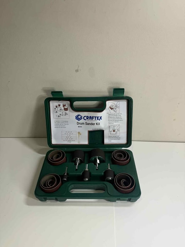Craftex Drum Sander Kit (B455) - 5 Mandrels + Sleeves