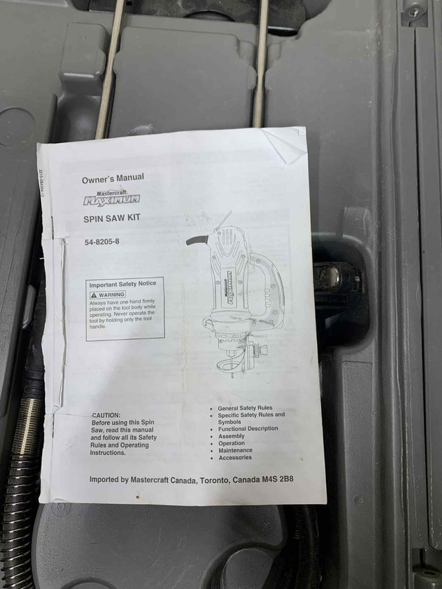 Mastercraft Spin Saw Kit + Manual & Case - photo 2