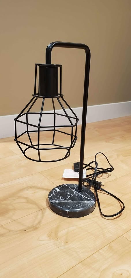 Nightstand Lamp, Bedside Desk Lamp with Marble Base Black - photo 4
