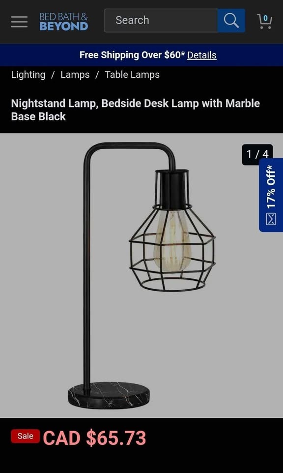 Nightstand Lamp, Bedside Desk Lamp with Marble Base Black - photo 5
