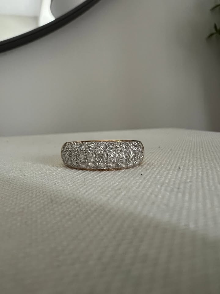 18K Yellow Gold Diamond Triple Row Band (1.00 CT) - photo 2