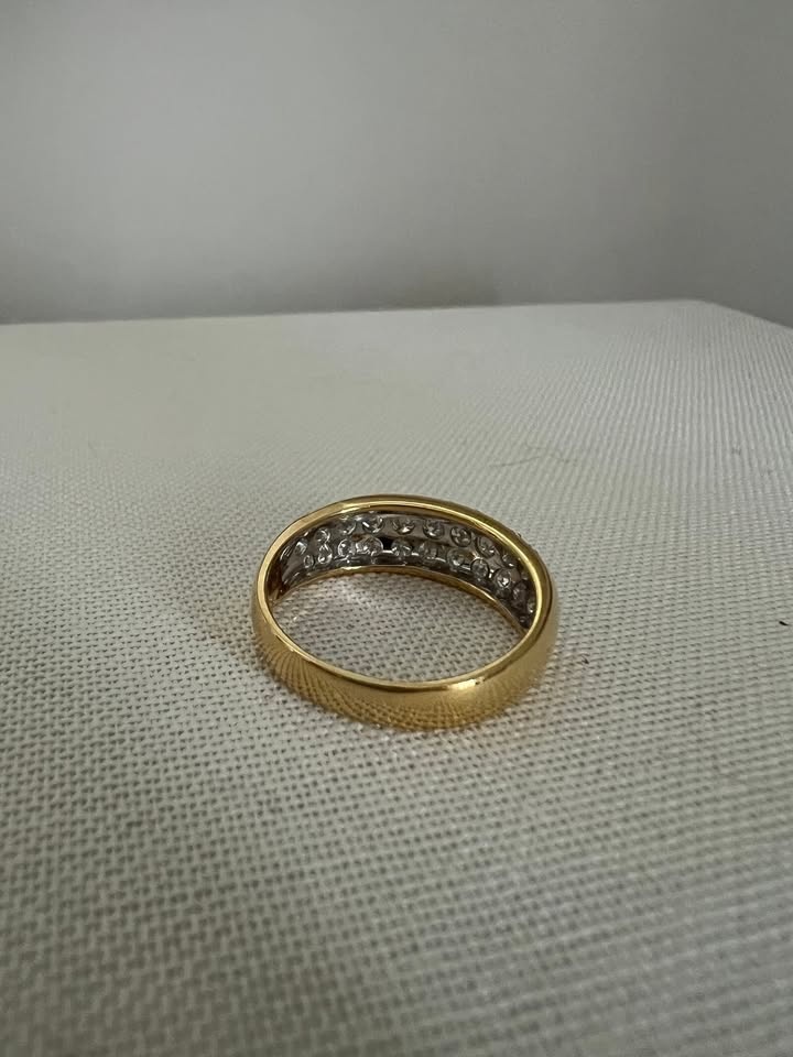 18K Yellow Gold Diamond Triple Row Band (1.00 CT) - photo 4