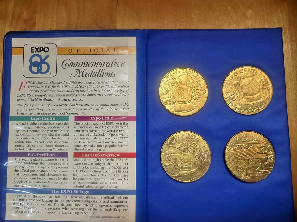 1986 Vancouver Expo Commemorative Medallions