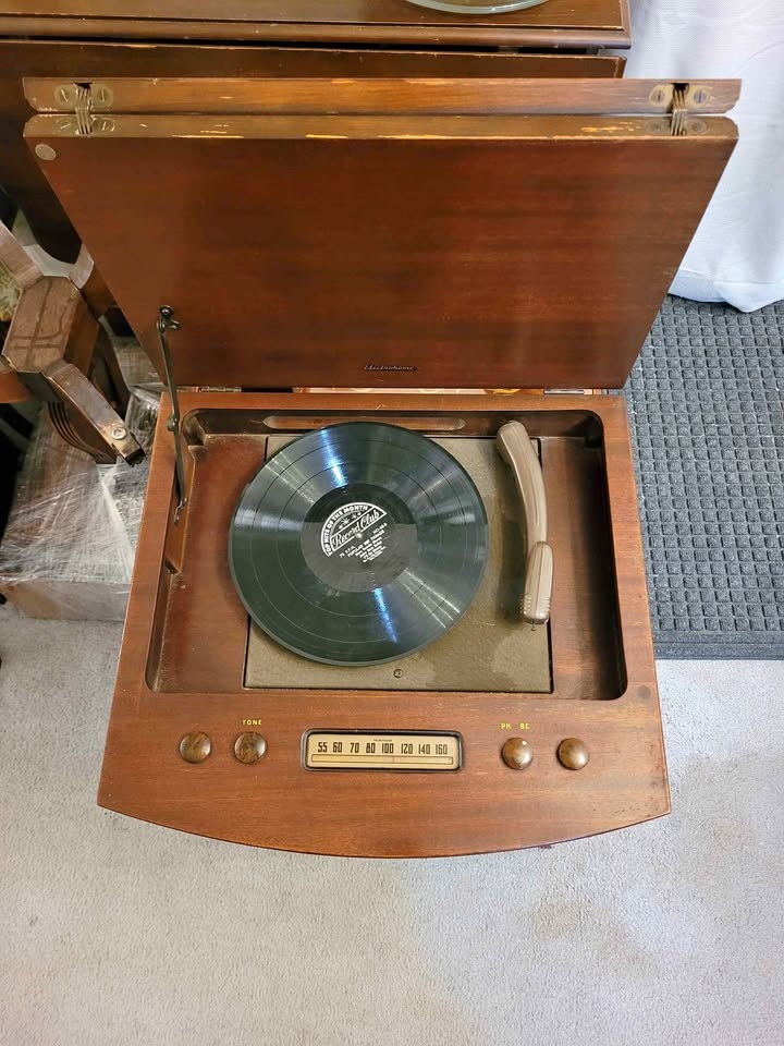 Antique Record Player Table