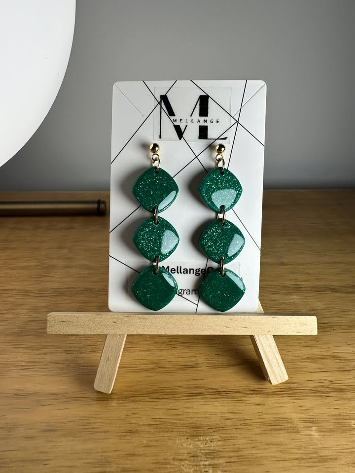 St. Patrick's Day Earrings | Handmade Statement Earrings - photo 2