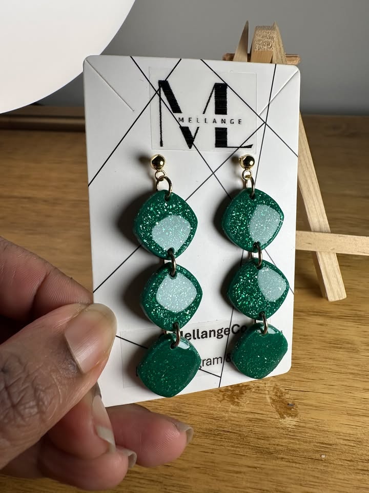St. Patrick's Day Earrings | Handmade Statement Earrings - photo 3
