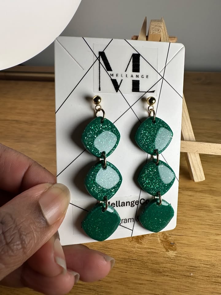 St. Patrick's Day Earrings | Handmade Statement Earrings - photo 4