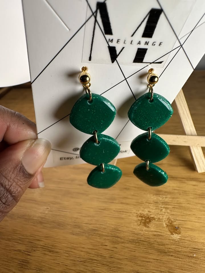 St. Patrick's Day Earrings | Handmade Statement Earrings - photo 5