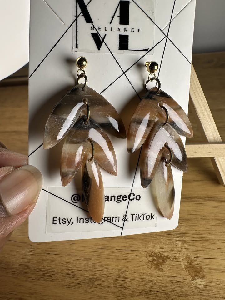 Handmade Unique Statement Drop Earrings - photo 2