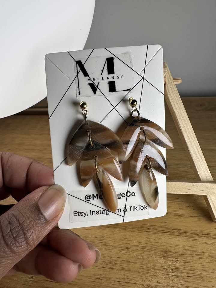 Handmade Unique Statement Drop Earrings - photo 5
