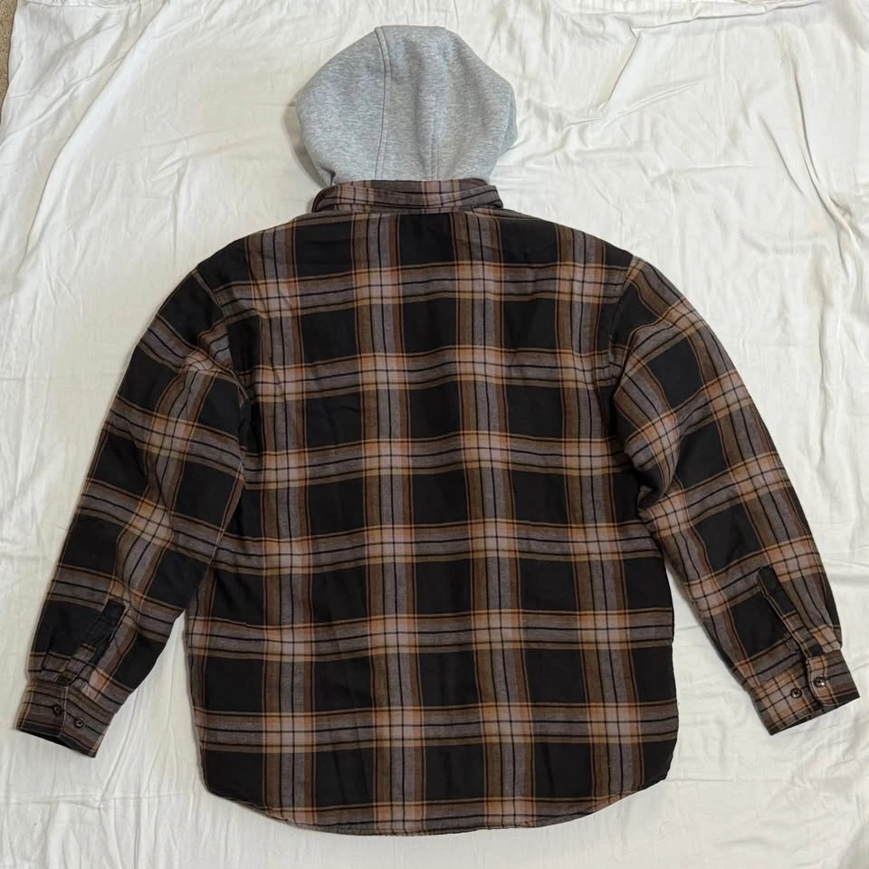Dakota Hooded Quilted Flannel Workwear Jacket Mens M - photo 2