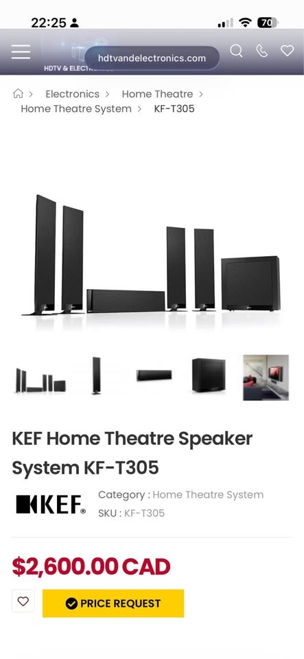 KEF Slim Wall Speaker 5.0 Surround System + Samsung Smart TV - photo 5