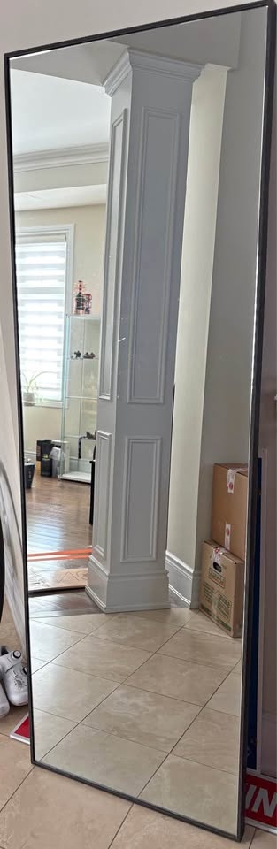 Full Length Floor Mirror – Modern Black Frame