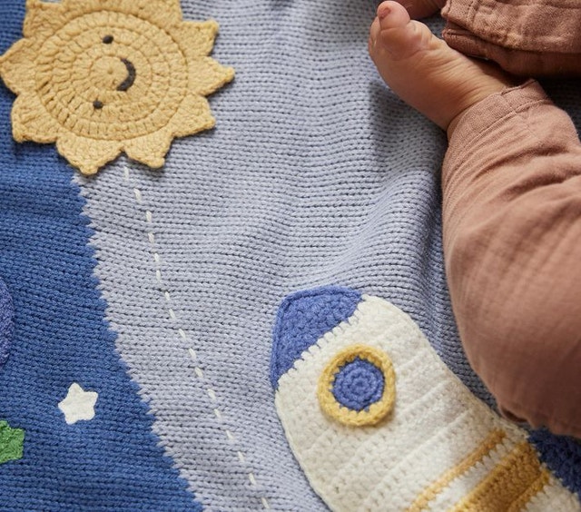 Space Heirloom Baby Blanket - photo 3