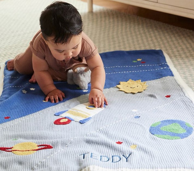 Space Heirloom Baby Blanket - photo 5