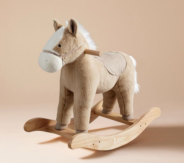 Horse Plush Nursery Rocker with Sound (WHITE)